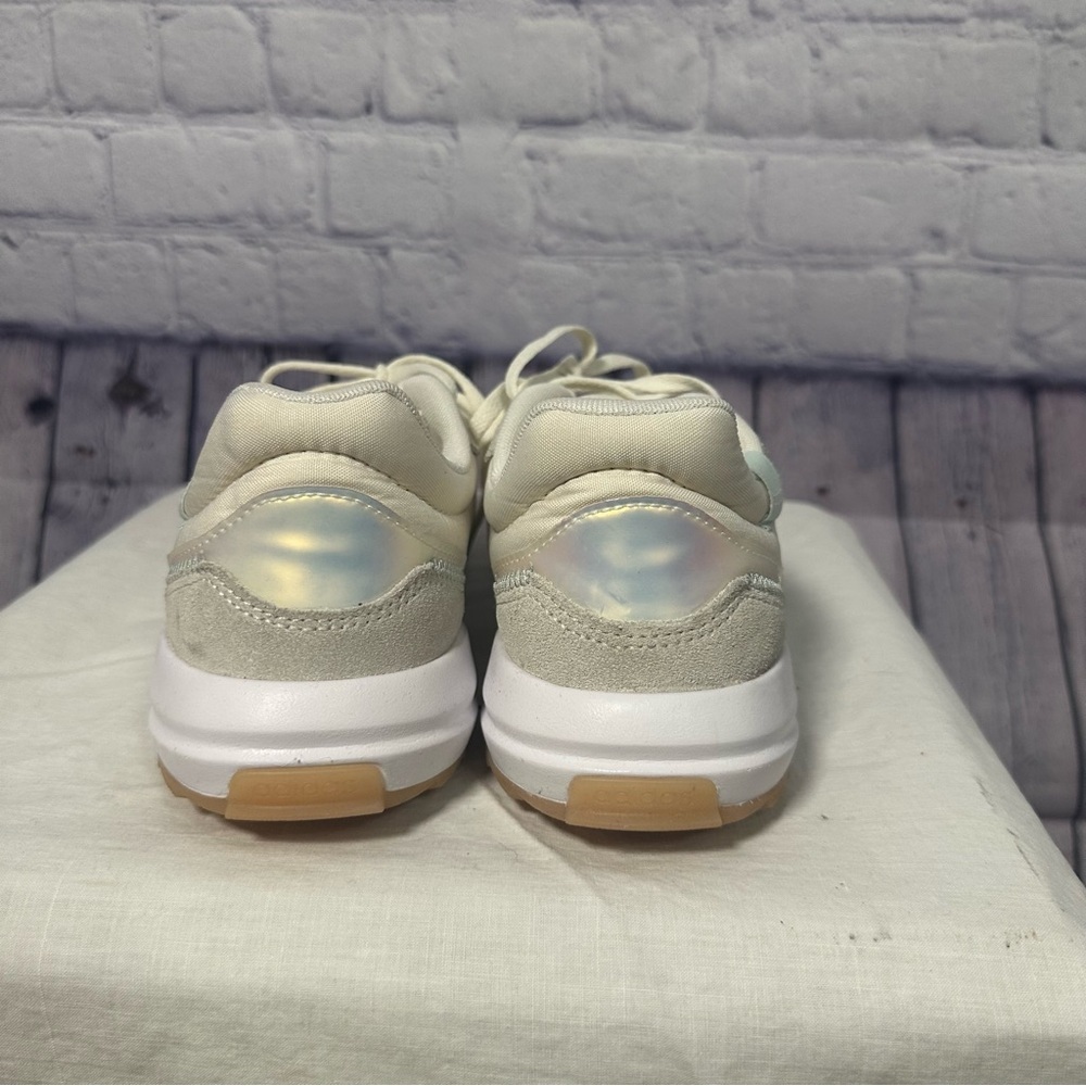 adidas Cream and Gray Women's Sneakers - Picture 3 of 4